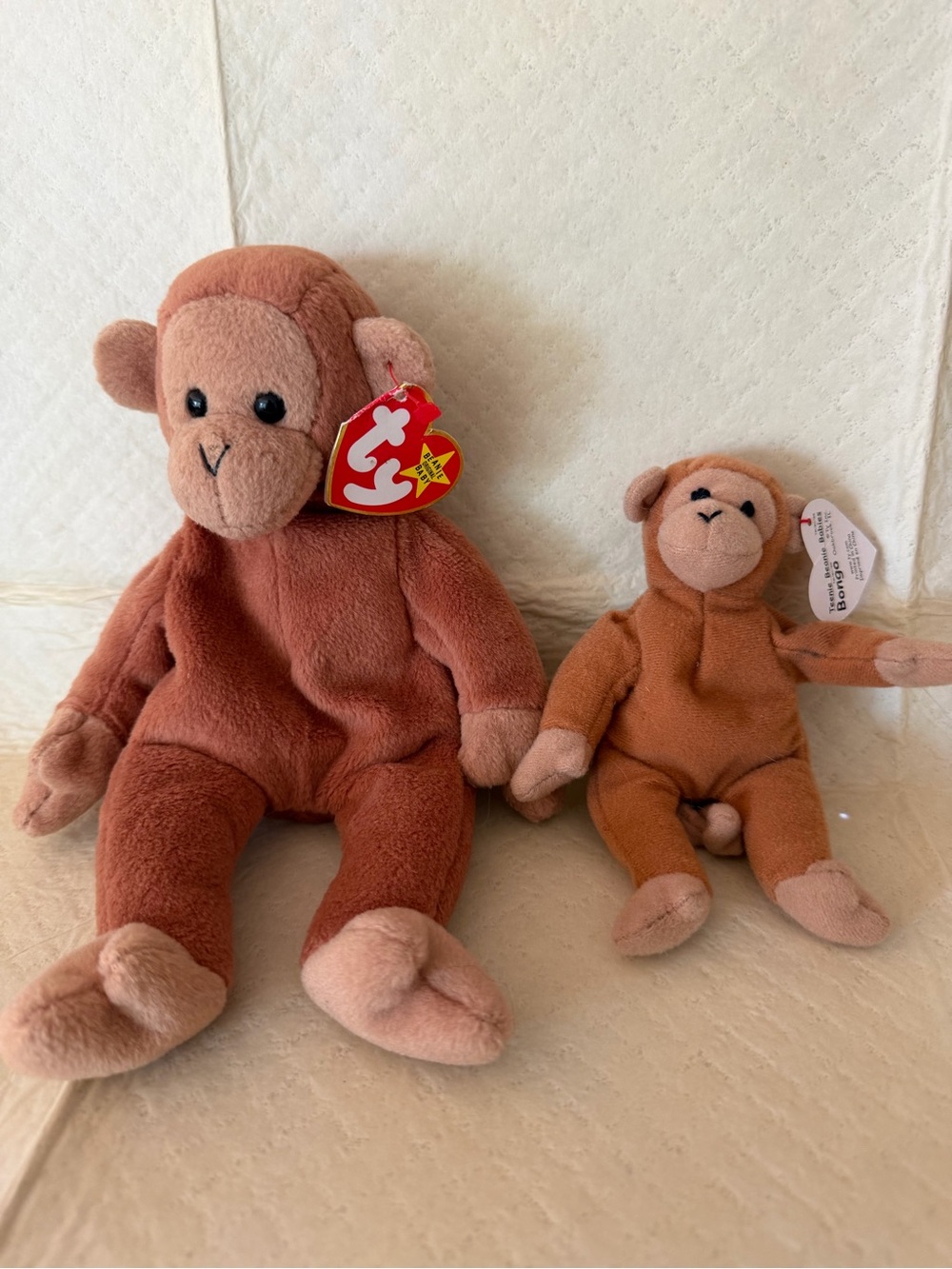 Ty Beanie Baby “BONGO” Monkey Duo